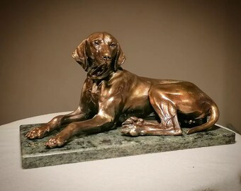 Bronzen beeld Hongaars Vizsla