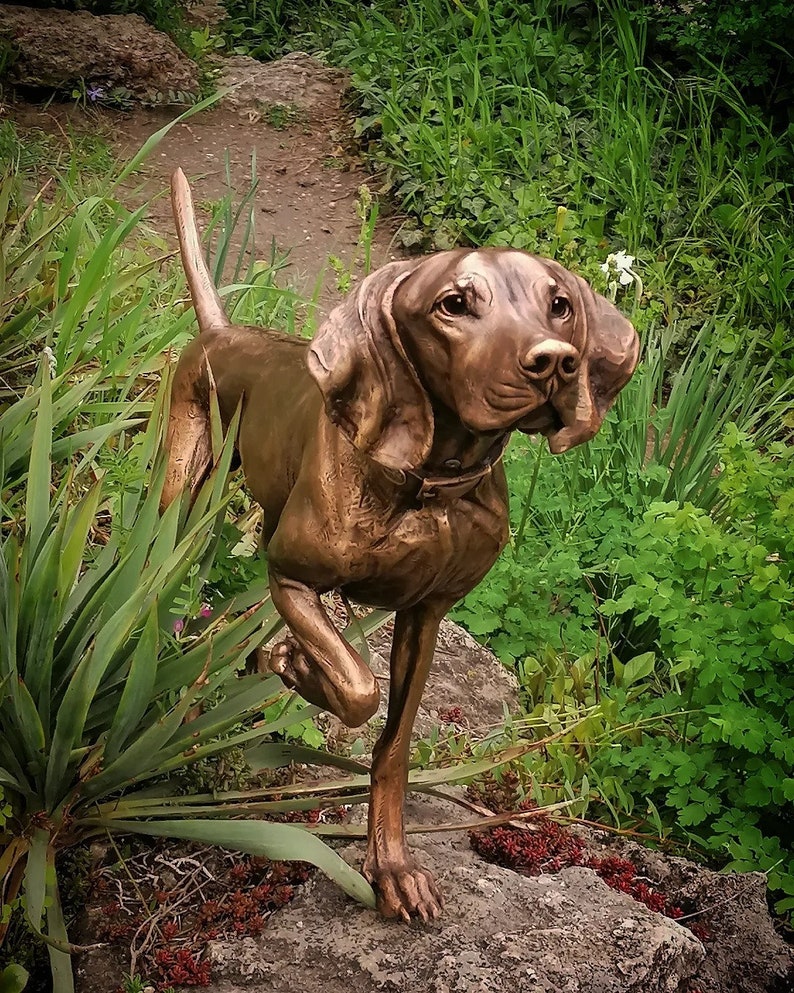 Hungarian Vizsla Solid Bronze Sculpture Which Can Also Be an Etsy