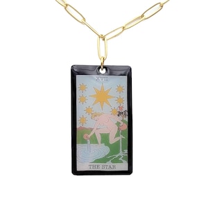 Collier pendentif tarot - The Star - L'étoile