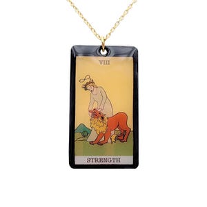 Collier pendentif tarot - Strength - La Force