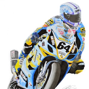 Yukio Kagayama Rizla Suzuki GSXR-1000 an A4 PRINT