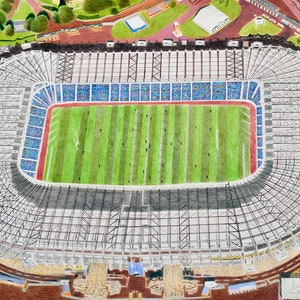 Murry field Stadium a Edimburgo Scozia un A4 PRINT