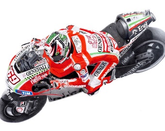 Nicholas Patrick Hayden(Nicky Hayden) The Kentucky Kid 30/07/1961 to 22/05/2017 Ducati Generali GP11 an A4 PRINT