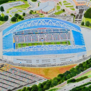 American Express Community Stadium Brighton and Hove Albion an A4 PRINT