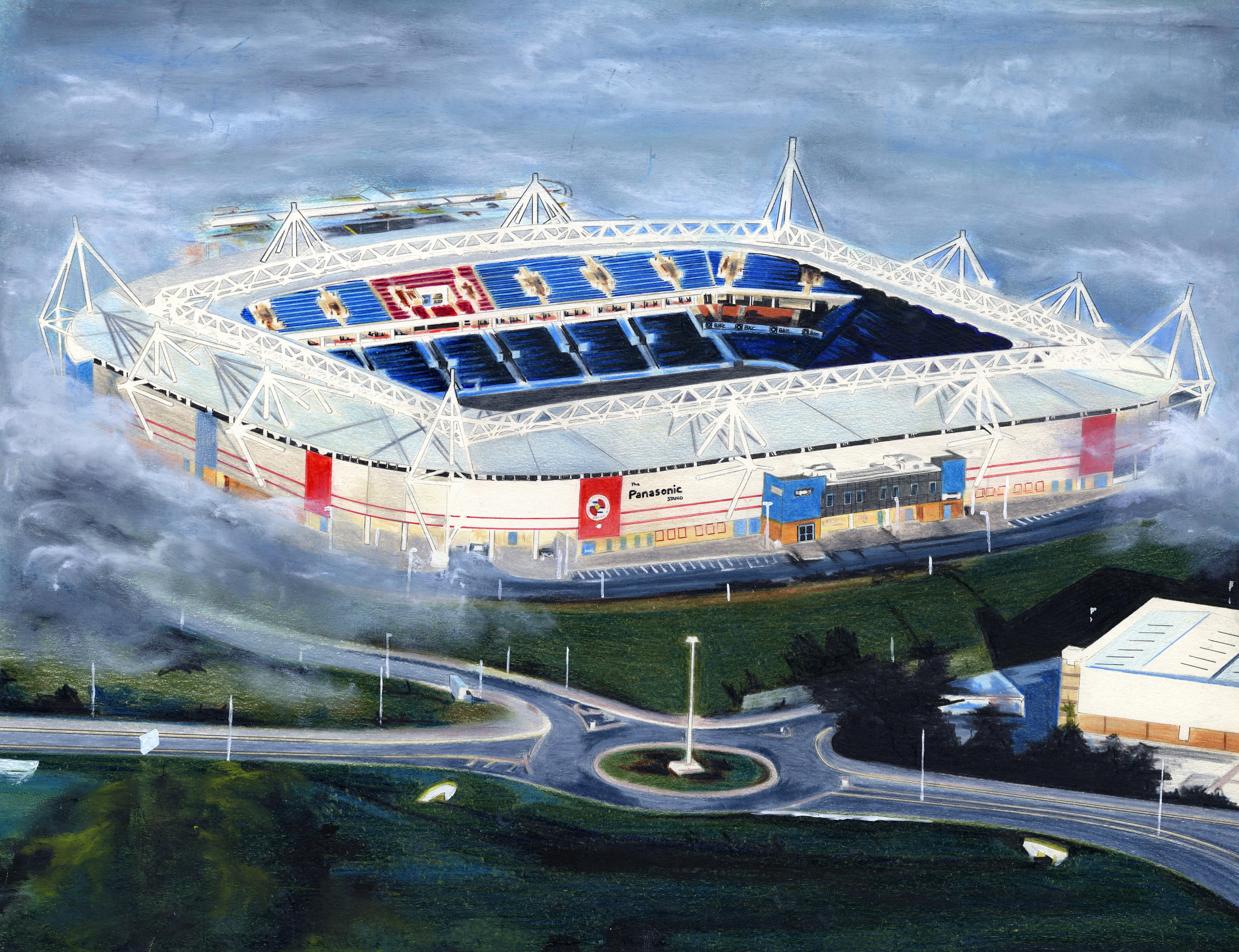 the Modjeski Stadium Home of the Royals an A4 PRINT