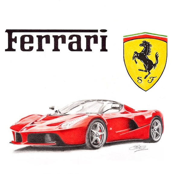 Ferrari La-ferrari an A4 PRINT - Etsy