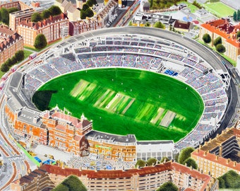 The Oval Cricket Ground home of Surrey Cricket Ground an A4 PRINT