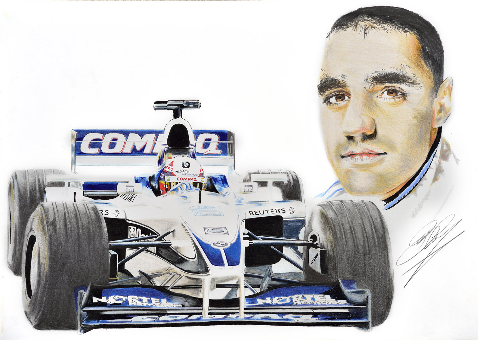 Photo Dédicacée Juan Pablo Montoya – Autographe F1, Indy, Le Mans 2023