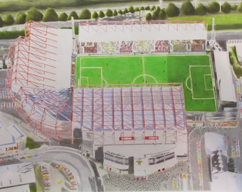 Arena Stadium Bradford City an A4 PRINT