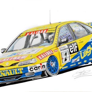 Alain Menu Kaliber Renault Laguna 1996 an A4 PRINT