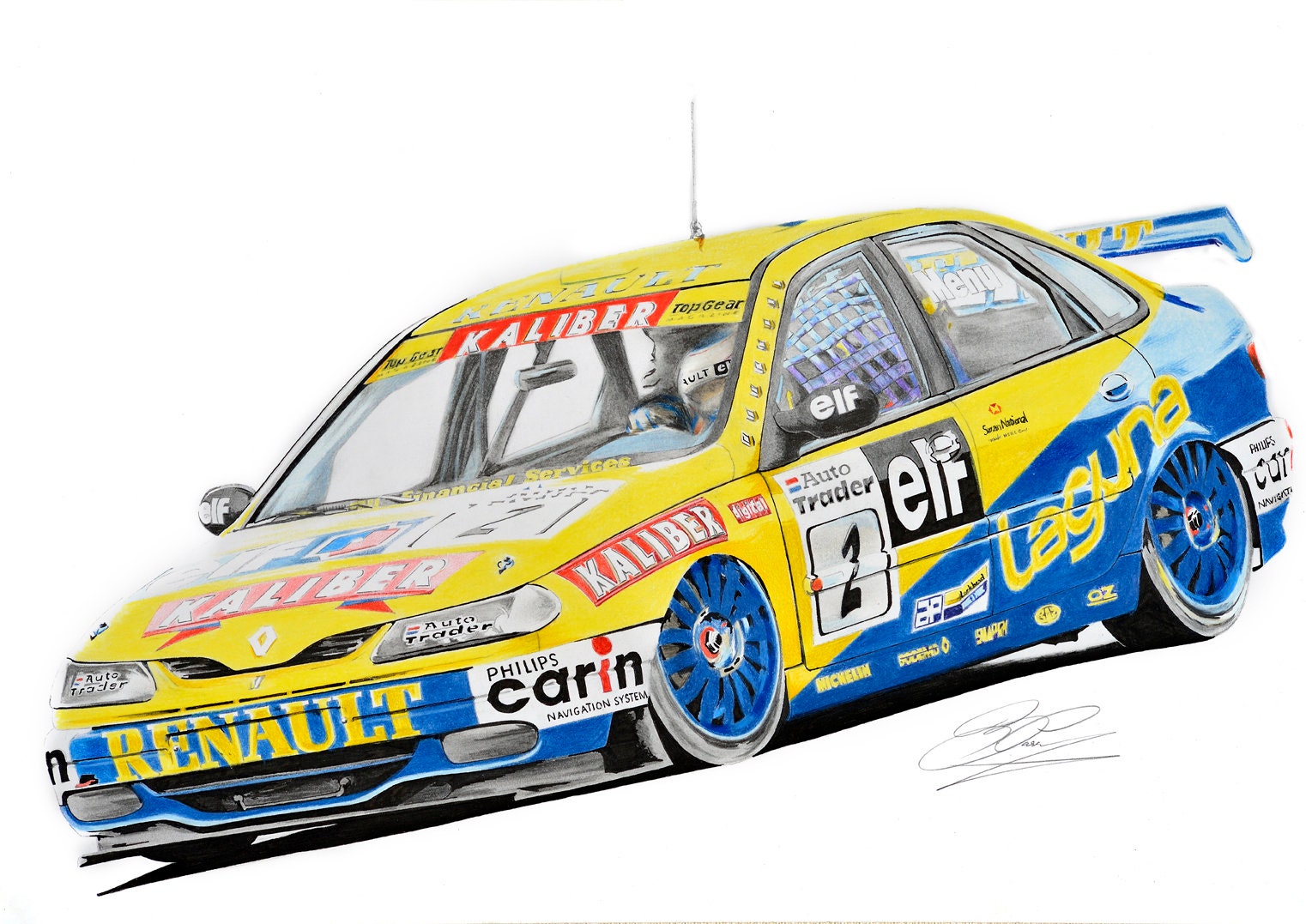Alain Menu Kaliber Renault Laguna 1996 an A4 PRINT