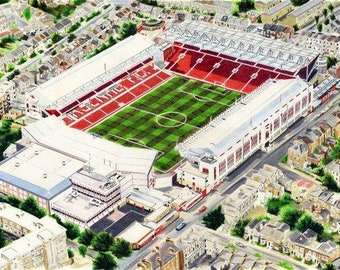 Arsenal Stadium (Highbury) an A4 PRINT