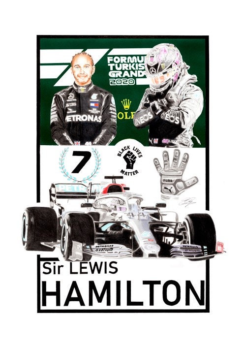 Lewis Hamilton 7 Times World Drivers Champion tribute - Etsy