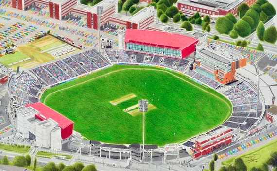 Old Trafford Cricket Ground an A4 PRINT - Etsy
