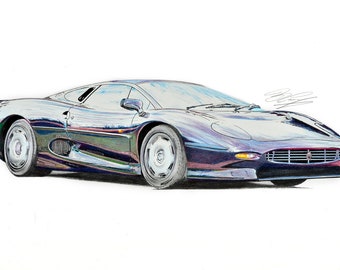 Jaguar XJ220 1992/94 282 Produced an A4 PRINT