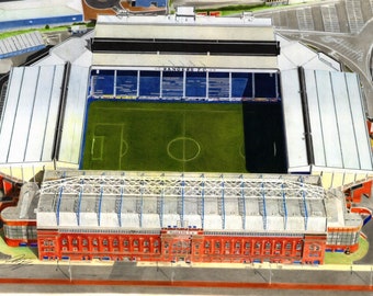 Glasgow Rangers Stadium an A4 PRINT