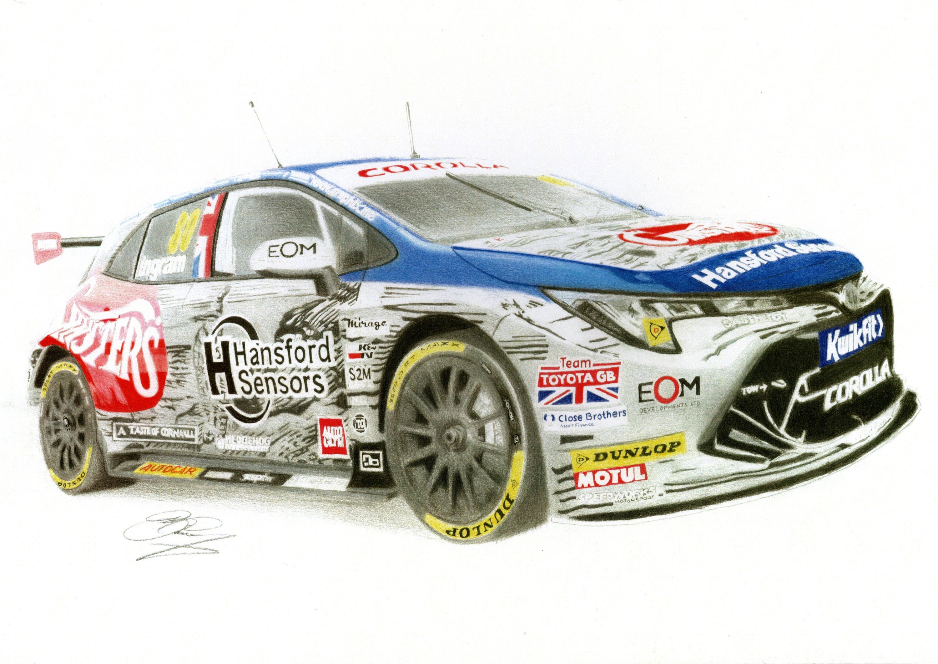 Tom Ingram Toyota Corolla Touring Car Etsy UK