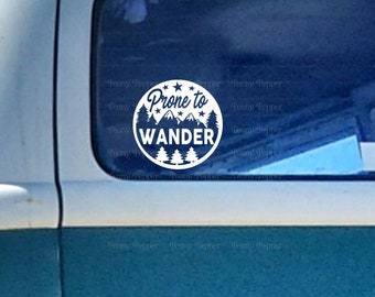 Prone to Wander Car Decal | Adventure Sticker
