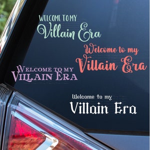 Welcome to My Villain Era Decals | Villain Car Decals | Car Sticker | Four Options image 1