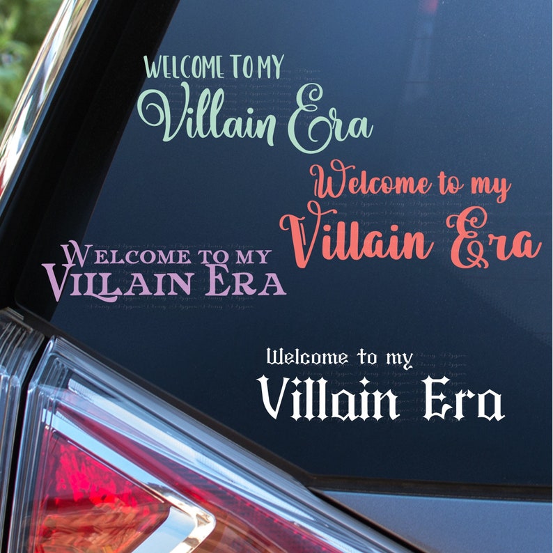 Welcome to My Villain Era Decals | Villain Car Decals | Car Sticker | Four Options image 1