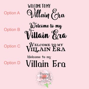 Welcome to My Villain Era Decals | Villain Car Decals | Car Sticker | Four Options image 2