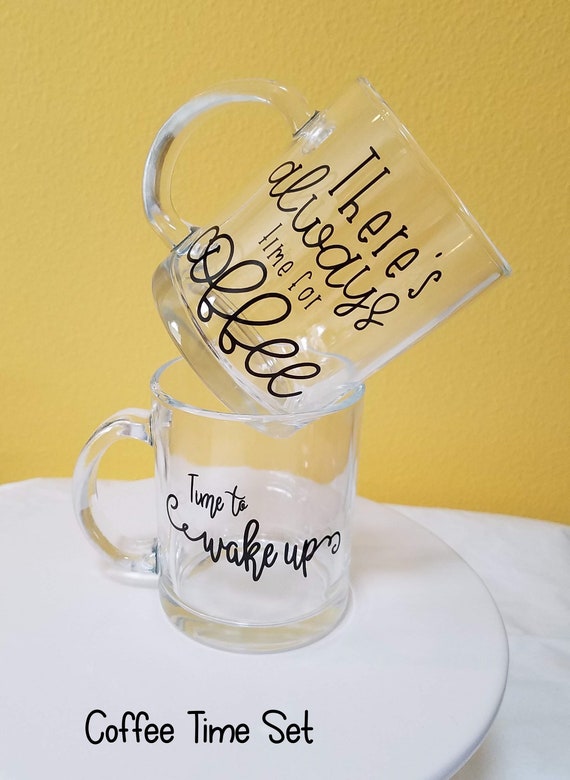 clear glass coffee mug sets