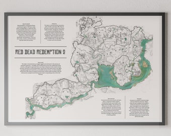 Full RDR2 Map Of The States Custom Print Map Video Game Map Wall Il 340x270.4619993685 Q9wt