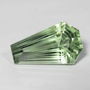 11.77Cts Brazlian Natural Green Amethyst (prasiolite) Fancy Pricision Custom Cut