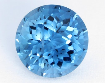 8.81Cts Natürliche London Blue Topas Rundschliff Lose Edelstein