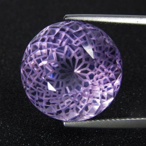 24.70Cts Genuine Amazing Natural Lavender Quartz 17mm  Round precision Cut Loose Gemstone