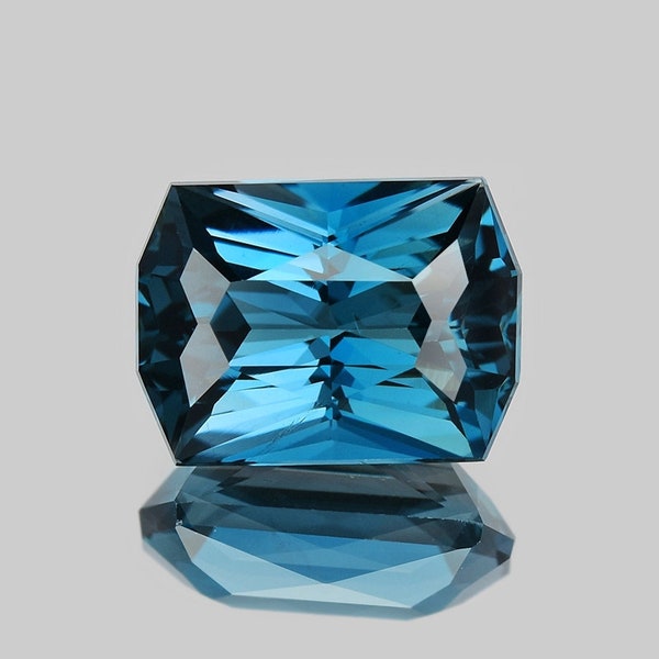 2,78 Cts natuurlijke prachtige London Blue Topaz Fashion rechthoekig geslepen losse edelsteen