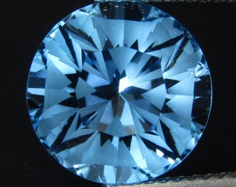 6.80Cts  Natural Stunning Swiss Blue Topaz Round Precision Cut Loose Gemstone