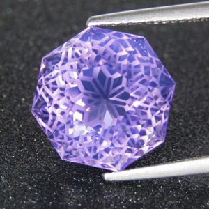 13.17Cts Excellent Natural Lavender Quartz 13.7mm Round Precision Cut Loose Gemstone