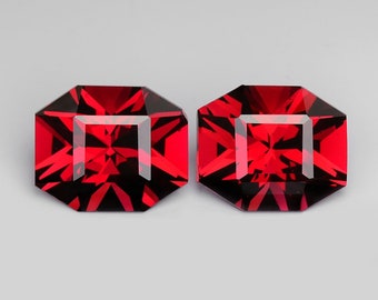 5.25Cts Natural Almandine Garnet Pair: VVS Fancy Cut Gemstone
