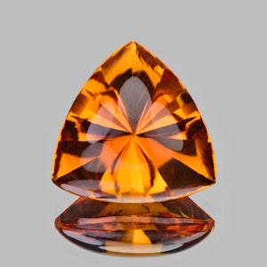 8.69Cts 100% Natural Stunning Nice Fashion Trilliant Buff top Cut Madeira Citrine Loose Gemstone