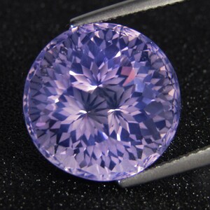 13.17Cts Amazing Natural Lavender Quartz 14.3mm Round precision Cut Loose Gemstone