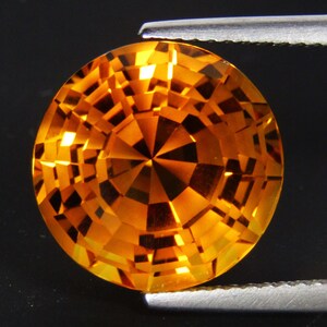 11.30Cts 100% Natural Brilliant Nice Round Citrine Custom Cut Loose Gemstone