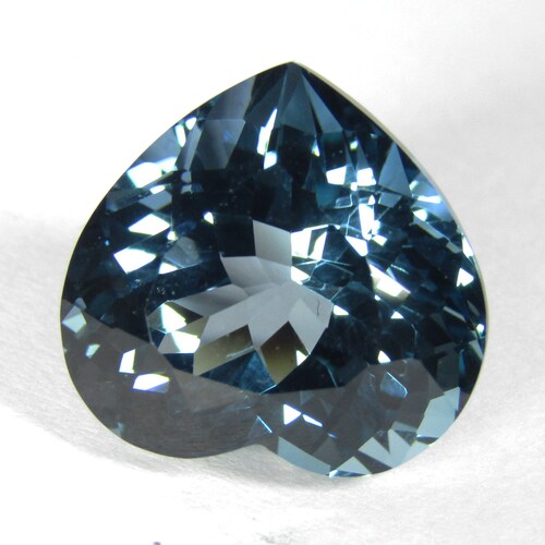 15.46Cts Brazlian Natural London Blue Topaz Heart Shape 14x14.8mm Loose gemstone shops