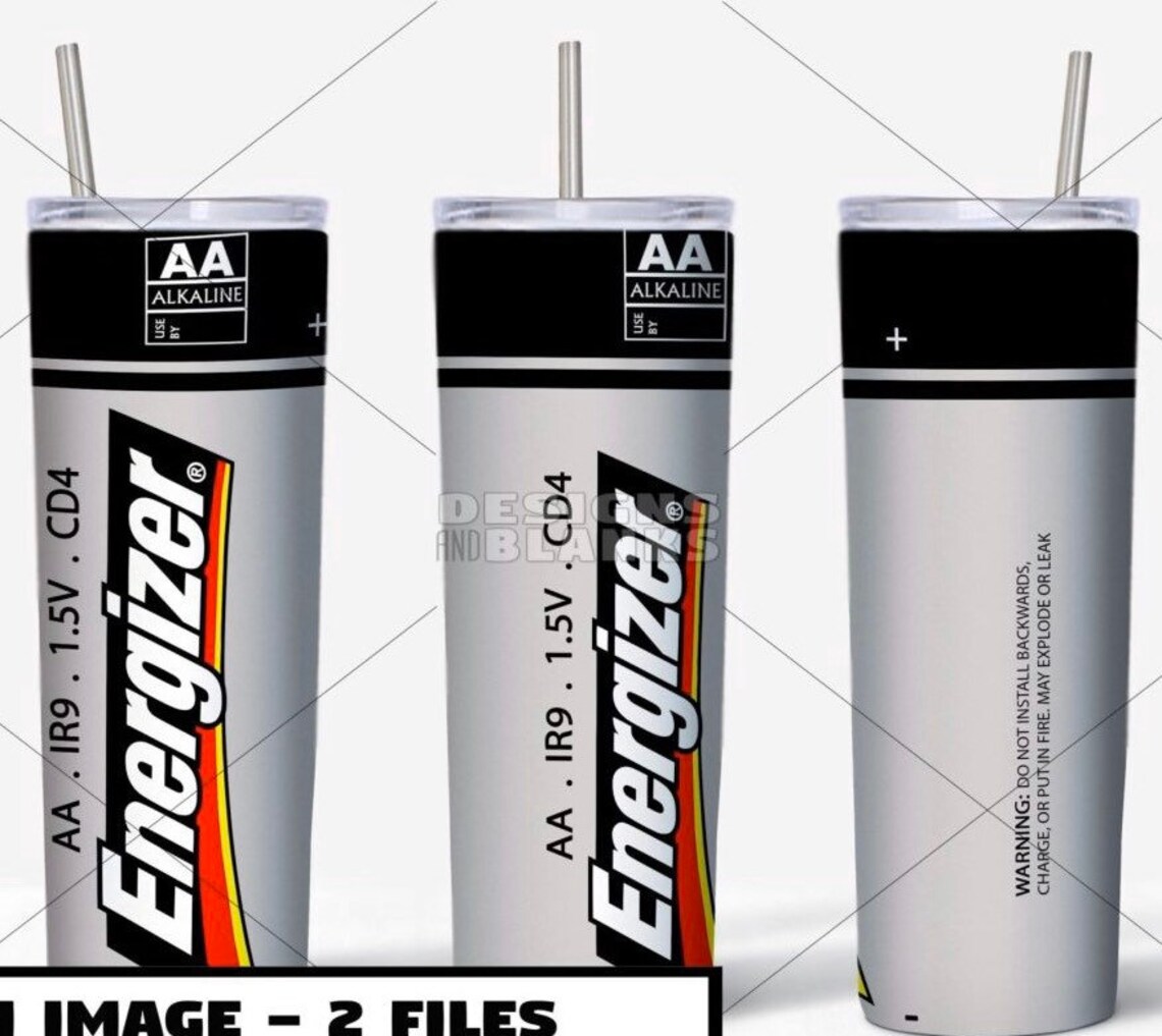 Custom 20/30oz Drinks Battery Duracell Energizer Tumbler Etsy