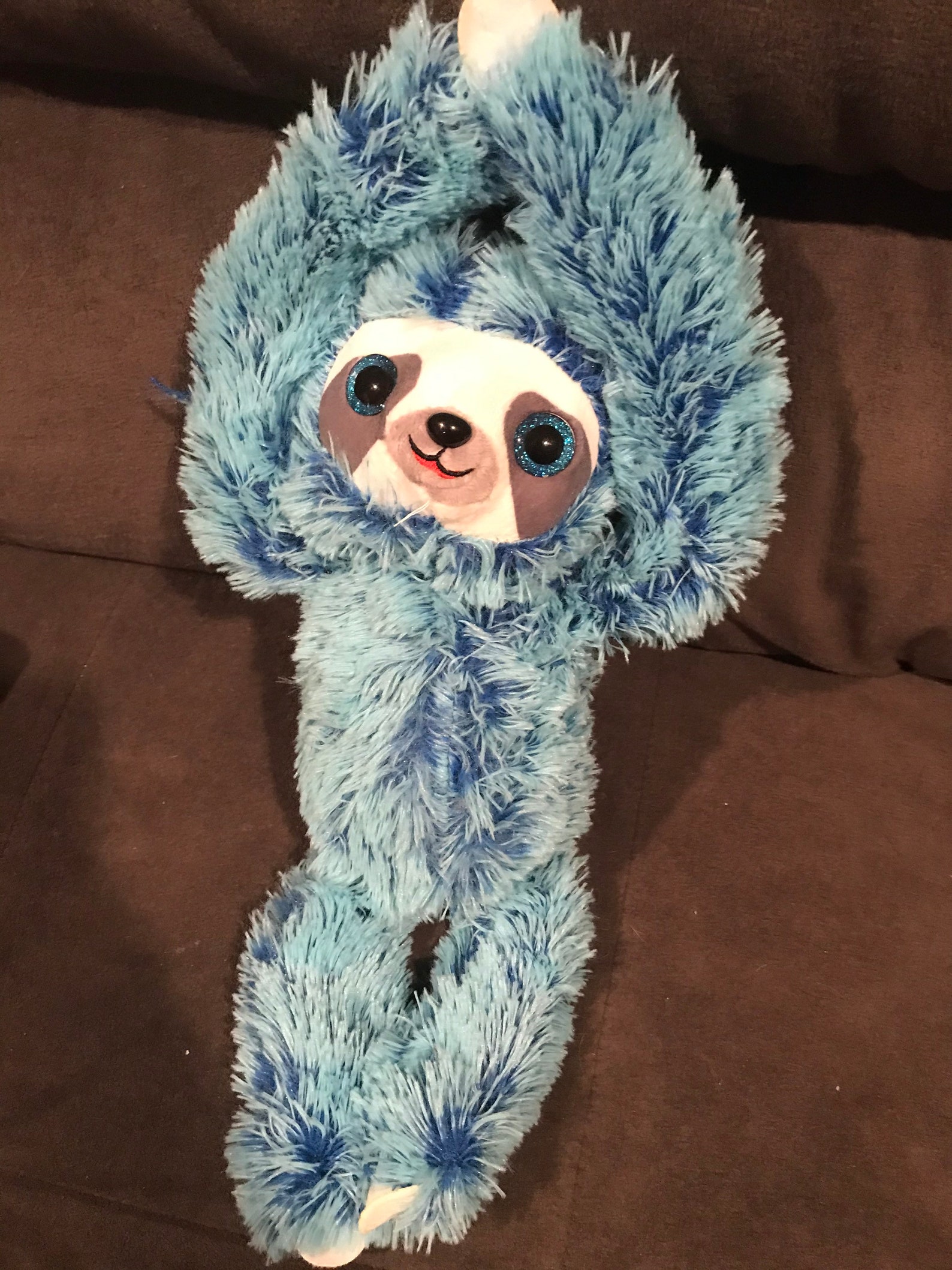 Long Arm Hugging Sloth Blue or Pink Plush Stuffed Animal With | Etsy