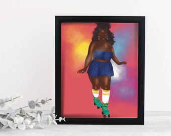 Roller Skate Girl 3 art print