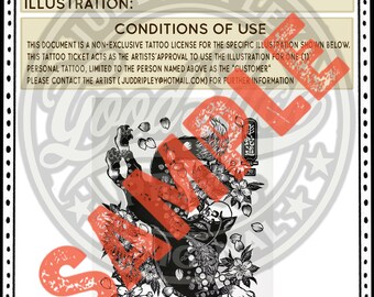 Tattoo Ticket permission to tattoo design