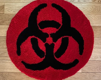 Biohazard tufted rug