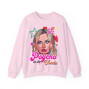 Felpa girocollo unisex Heavy Blend™ per il fidanzato di 90 giorni Natalie Psycho In De Voods Regalo per il fidanzato di 90 giorni