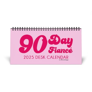 Calendrier de bureau Fiance 2025, 90 jours, de toutes nouvelles illustrations