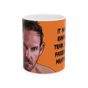 Tasse en céramique orange 90 jours Fiance Runaway Train, 11 oz