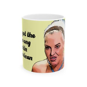 Tasse en céramique américaine Angela Wrong, fiancée 90 jours, 11 oz