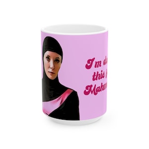 Tasse en céramique 90 jours Nicole pour Mahmoud, Fiancée, 15 oz