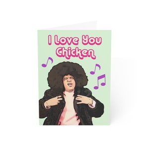 I Love You Huhn 90 Tage Verlobte UK Grußkarte
