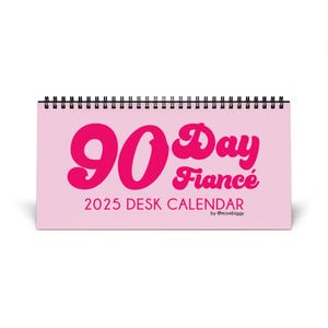Calendrier de bureau Fiance 2025, 90 jours, de toutes nouvelles illustrations